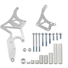 Aluminum Alternator Power Steering Bracket Kit for LS Truck Engine 4.8L 5.3L 6.0L 6.2L, Serpentine Belt Mounting Hardware for Camaro(Silver)