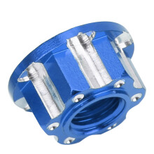 Set of 4 Aluminum M4 Hex Nuts for 1/10 RC Car Carving Pattern Dark Blue