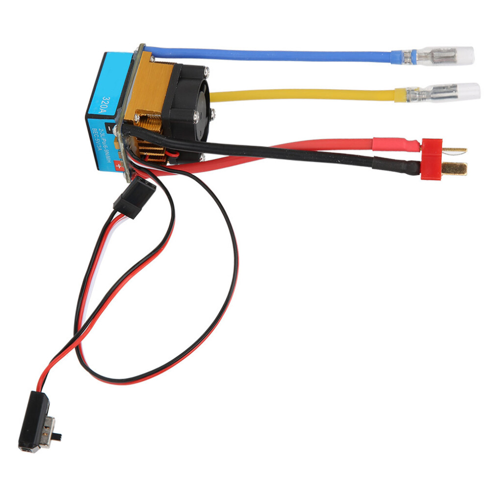 320A Waterproof Esc With Fan For 1/10 Rc Car/Boat, Blue 8311361119693