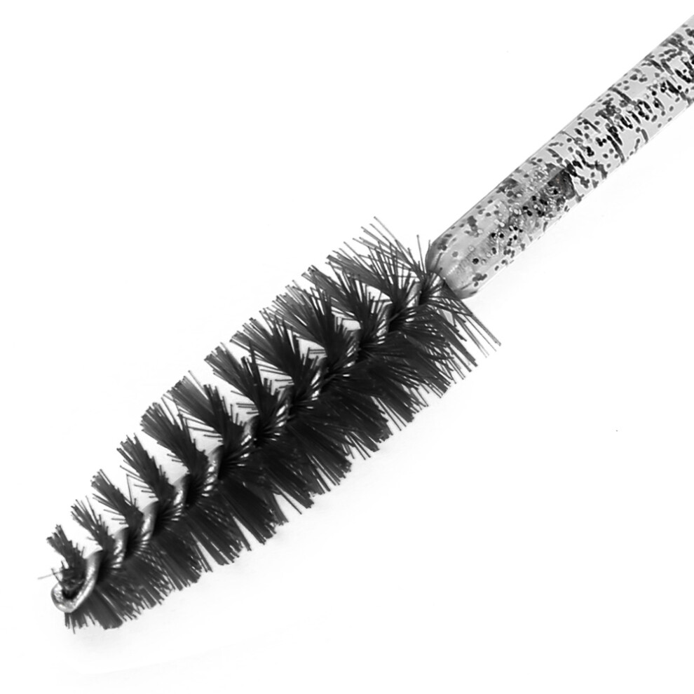 Black 50Pcs Portable Eyelash & Eyebrow Nylon Makeup Wands Disposable