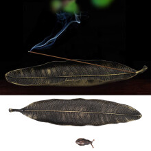 Decorative Zinc Alloy Snail &amp; Leaf Incense Burner for Home &amp; Meditation