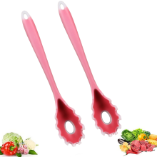 Freastalaí Pasta le hImill Sholúbtha, Spúnóg Spaigití Silicone Grád Bia, Láimhseálacha Eirgeanamaíochta, Neamhghreamaitheach, Saor ó BPA,