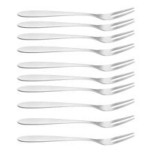 Garfos de aço inoxidável de alta qualidade e ecológicos, com design elegante para servir frutas, aperitivos, queijos, carnes e caracóis.