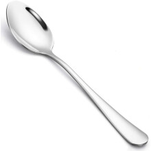 Compañero versátil para comer, cucharas de acero inoxidable con construcción duradera y resistente, ideales para la mayoría de vasos y jarras,