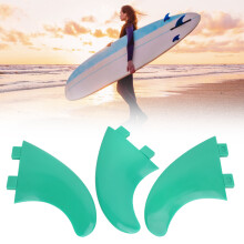 3pcs G5 Surfboard Fins PVC Green Yellow for Longboard Shortboard