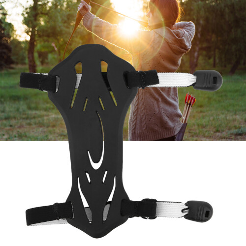 Archery Arm Guard Recurved Bow Compound Bow Universal Protective Gear Black 2