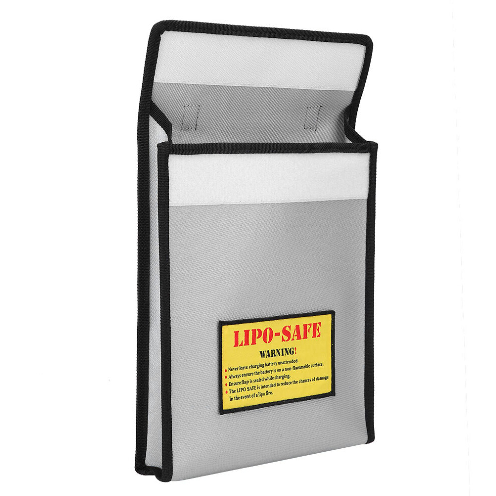Lithium Battery Explosion-Proof Fireproof Bag 30X23x5cm Silver 7891361127931