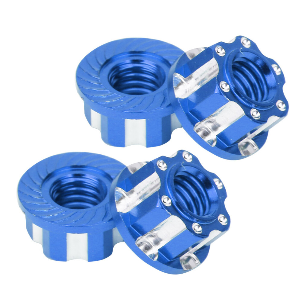4Pcs M4 Aluminum Alloy Hex Nuts For 1/10 Rc Car - Dark Blue 4641361129670