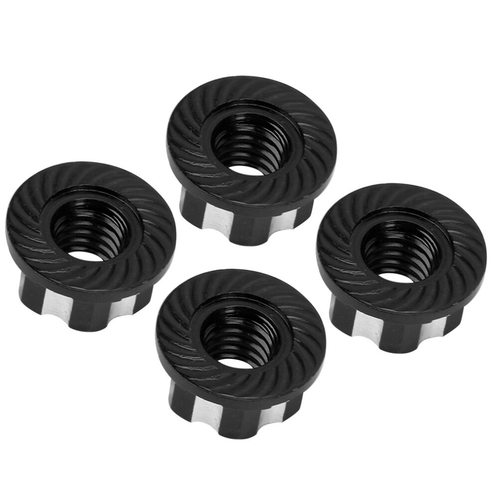 4 Pcs M4 Aluminium Alloy Hex Nuts For Rc Cars D3 D4 Sakura Hsp 1/10 Black 4911361132995
