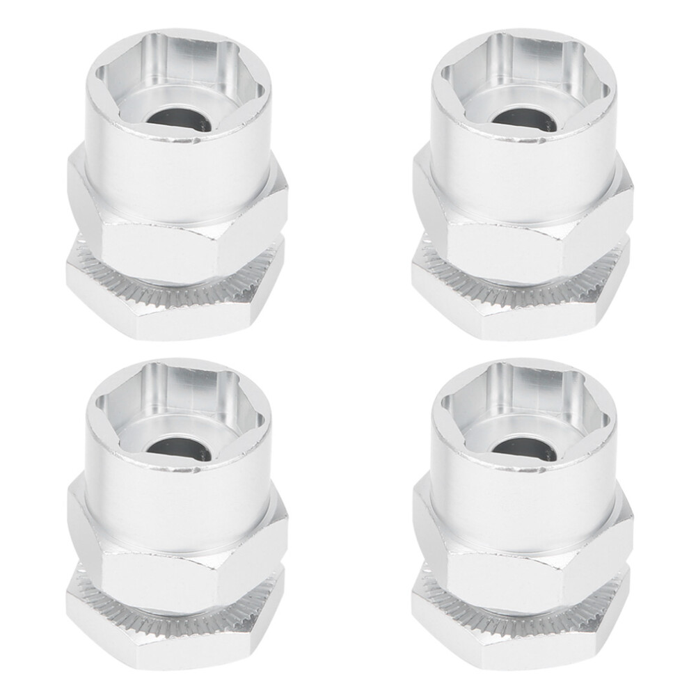 Wheel Hex Adapter 12Mm To 17Mm For Rc Crawler 15Mm Fitment Silver 9401361138783