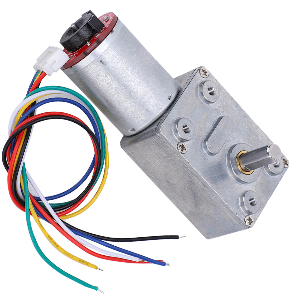 Dc12v Worm Gear Motor With Encoder Speed Reducer Jgy371400rpm Brass Gear 8741361143754