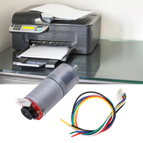 Bürstengetriebemotor GA25-370DC12V 300U/min mit Encoder Edelstahl Kupfer