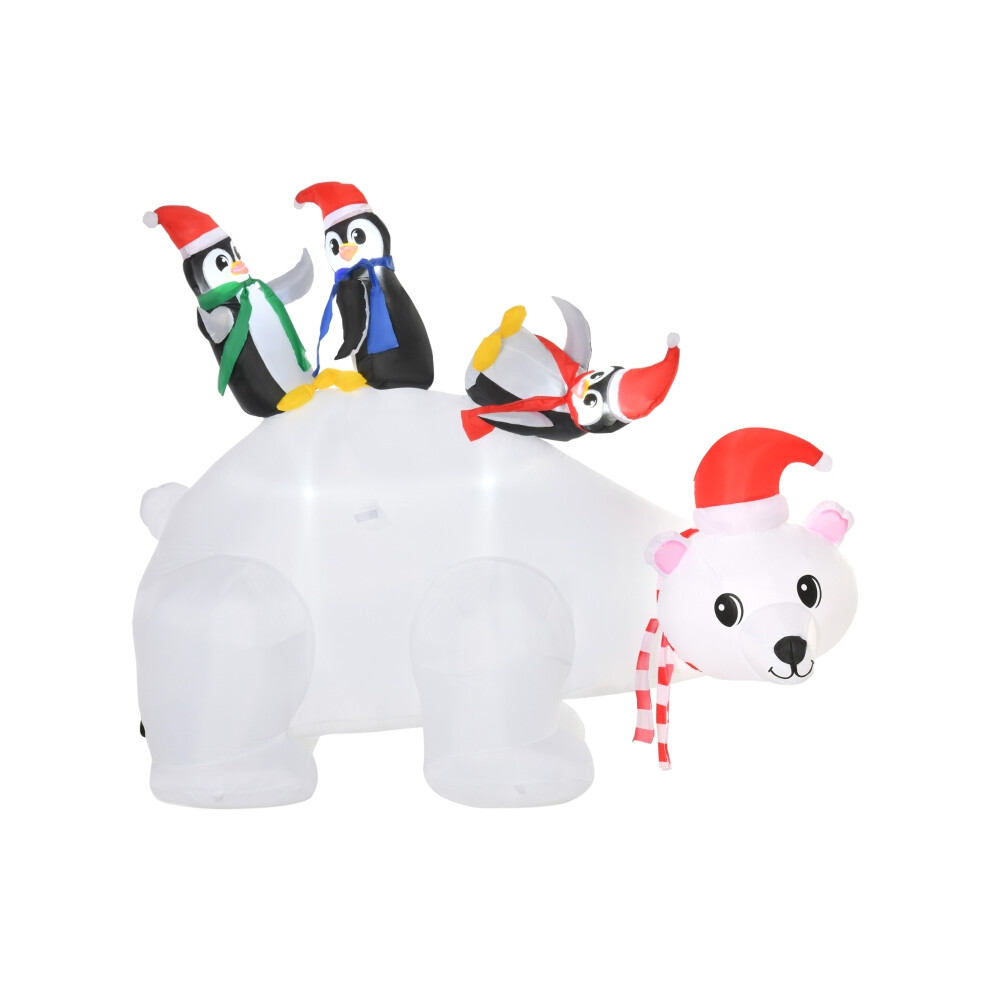 Outdoor 5ft Christmas Inflatable with Polar Bear and Penguins LED Lighted Yard Decor Weatherproof Lawn Holiday Decoration-image-OPC-PMYTMZX-NEW