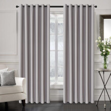 (Silver, W 46" x L 54" (2 Panels)) Thermal Blackout Curtains Pair | Thick Insulated Eyelet Drapes for Bedroom & Living Room | Energy Saving | Mu