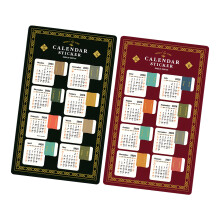 Maandelijkse tabstickers voor planner-Retro kleurenmodel