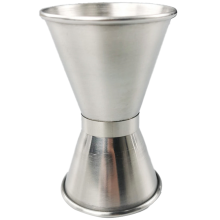 Perfekte Cocktailmischung, Doppel-Jigger aus Edelstahl, unverzichtbares Werkzeug für Barkeeper, hohe Helligkeit und Härte für präzises