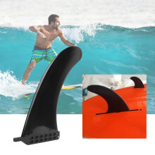 9 Zoll Schwarzes Single Fin für Longboard & Paddleboard Eco PVC Surfbrett Zubehör