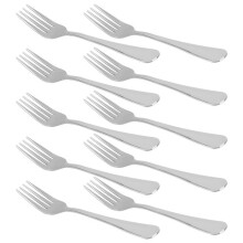 Stilig designbestikksett, klassisk design i rustfritt stål av matkvalitet, 10 deler, 7,5 tommer bordgafler