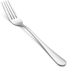 Garfos de jantar em aço inoxidável, polidos com efeito espelhado, próprios para alimentos, resistentes à corrosão, com design elegante e à