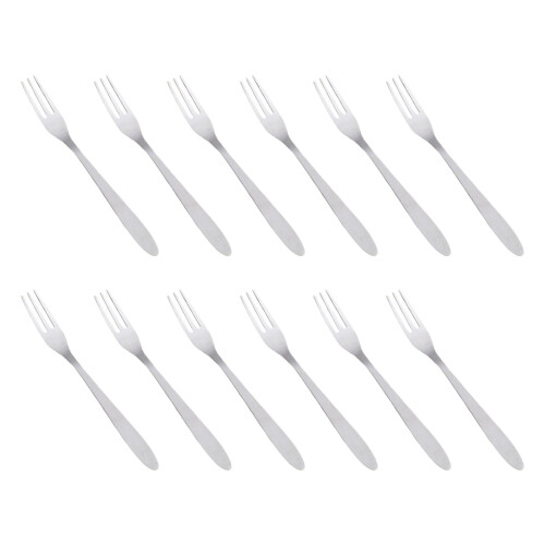 Garfos para aperitivos, próprios para lava-louças, lisos e resistentes, de 12,7 cm (5 polegadas), em aço inoxidável, com design retrô, ideais