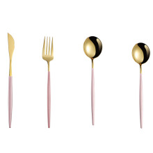 Roestvrijstalen bestekset, spiegelgepolijst luxe design bestek met ergonomische handgreep, herbruikbaar en hittebestendig bestek voor thuis en in de