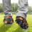 Chaussures ergonomiques d'aération de pelouse avec sangles à 6