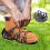 Chaussures ergonomiques d'aération de pelouse avec sangles à 5