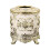 Porte-mouchoirs rond de conception de Rose de finition-or blanc 1