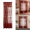 Semi Sheer Window Panel Light Filtering Flower- red 100x250cm 3