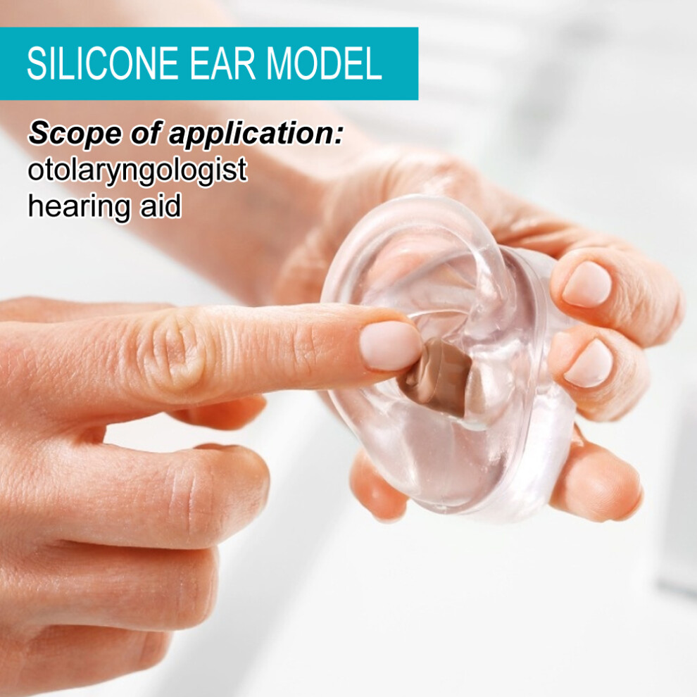 Silicone Ear Model Right Ear for Hearing Aids Display & Teaching Aid