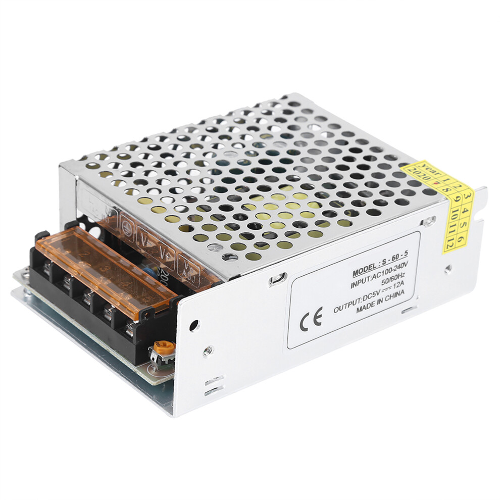 110V-240V Cctv Power Supply Adapter 5V 12A 60W Regulated Transformer 7901361164680