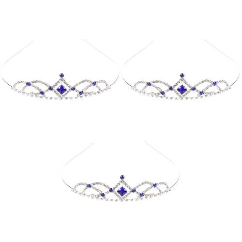 3Stk Tiara Hochzeit Braut Krone Haarschmuck 2