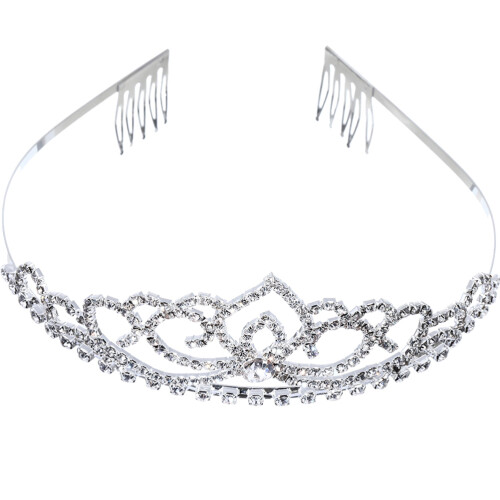 2Stk Flash Diamond Brautschmuck Stirnband Silber