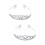 2Stk Flash Diamond Brautschmuck Stirnband Silber 7