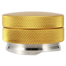 Gold Stainless Steel Coffee Tamper & Leveler 58mm Adjustable Height Tool