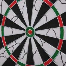 Doublefaced Flocking Dart Board Set 43cm Indoor/Outdoor Match Accessory