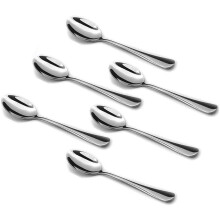 Klasický dizajn mini kávových lyžičiek, nerezové espresso nástroje na čaj, sada 6 kusov, odolné voči hrdzi, ideálne na každodenné