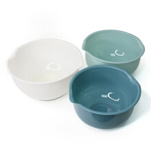Mikrobølgeovnssikre boller, BPA-fri plast med sklisikker bunn, kan stables for plassbesparende oppbevaring, perfekt for baking, matlaging og