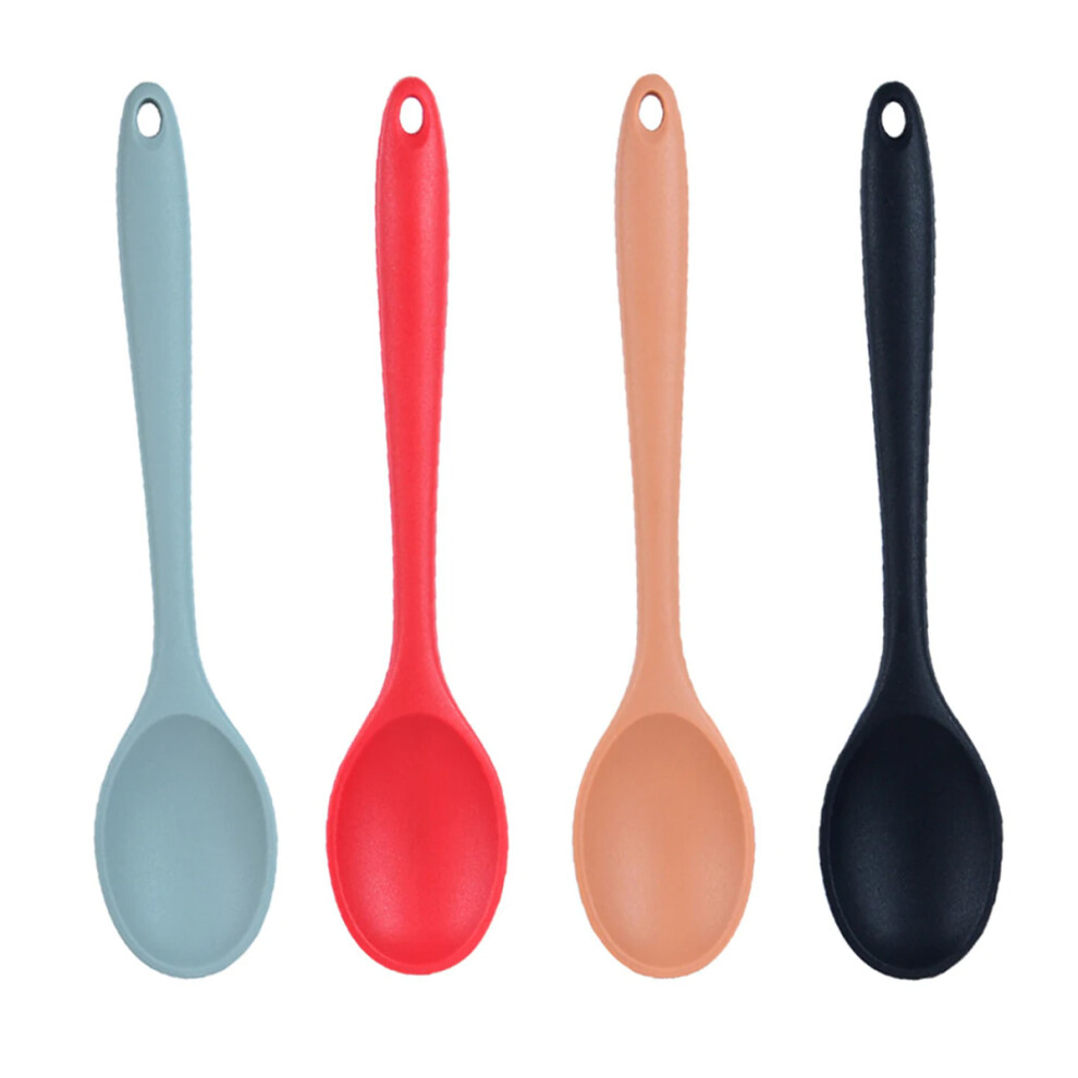 Chef Approved, Mixing Baking Cooking Tools, Silicone Spoons, High Temperature Resistant, Essential for Any Gourmet Kitchen