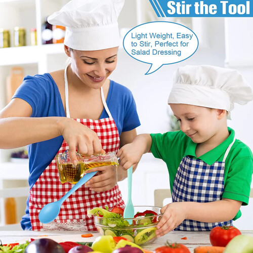Chef Approved, Mixing Baking Cooking Tools, Silicone Spoons, High Temperature Resistant, Essential for Any Gourmet Kitchen 2