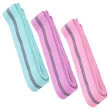 3er Set aus Yoga-Widerstandsbändern, Dehngürtel, Trainingsring, Baumwolle & Polyester, für Damen