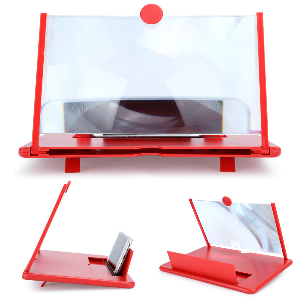 12In 3X-5X Screen Amplifier Stand For Phones Under 7In Red 4921361180957
