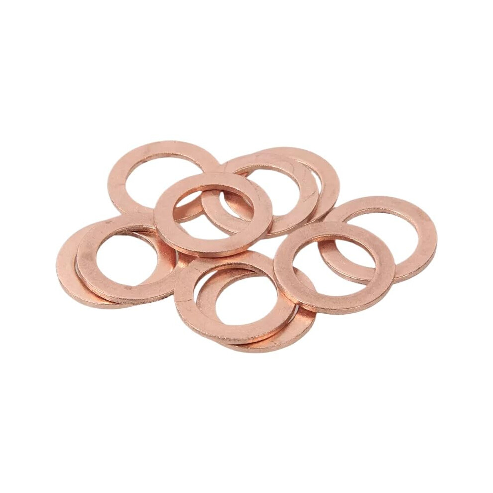 High-Temp Leak-Proof Copper Washers for Automotive & Industrial Use | M3-M60 Metric Sizes(10PC - M13 x 18mm x 2mm)-image-OPC-PMYW55Y-NEW