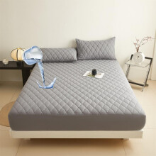 (Dark Gray, 3pcs US-Full(138*190cm)) 2pcs/3pcs Waterproof Mattress Protector Cover Set, Deep Pocket Fits King Size Bed, Noiseless Soft Breathable
