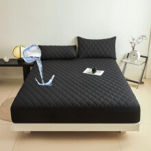 (Black, 3pcs UK-Super King(180*200cm)) 2pcs/3pcs Waterproof Mattress Protector Cover Set, Deep Pocket Fits King Size Bed, Noiseless Soft Breathable