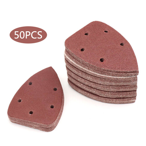 Versatile 50Pcs Mouse Sandpapers 140mm for Metal/Wood/Rubber/Plastic 2