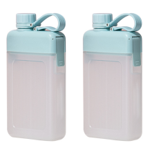 Bouteilles de voyage portables étanches, flasques compactes et élégantes pour les sports de plein air, design carré et fin, matériau de qualité