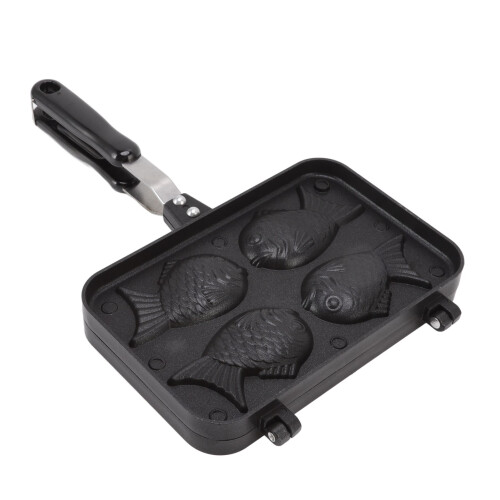 Αντικολλητική μηχανή Taiyaki, Διπλό ταψί για τηγανίτες σε σχήμα ψαριού για γρήγορο 1