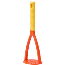 Antislip aardappelstamper, handmatig keukenhulpje met ruimtebesparende haak voor compacte opberging, ergonomisch ontworpen voor comfortabel stampen.