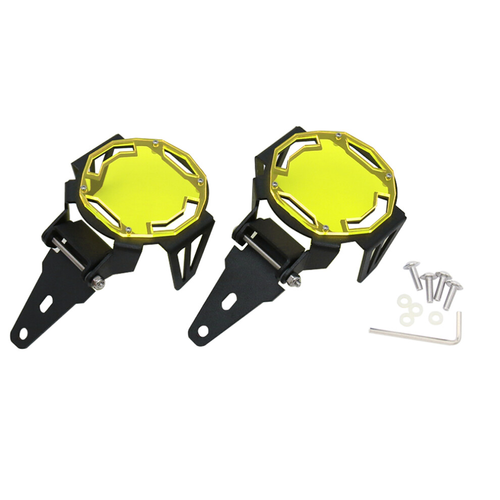 Motorcycle Fog Light Guards for BMW R1200GS F800GS R1250GS F850GS F750GS 190x100x50mm,Yellow